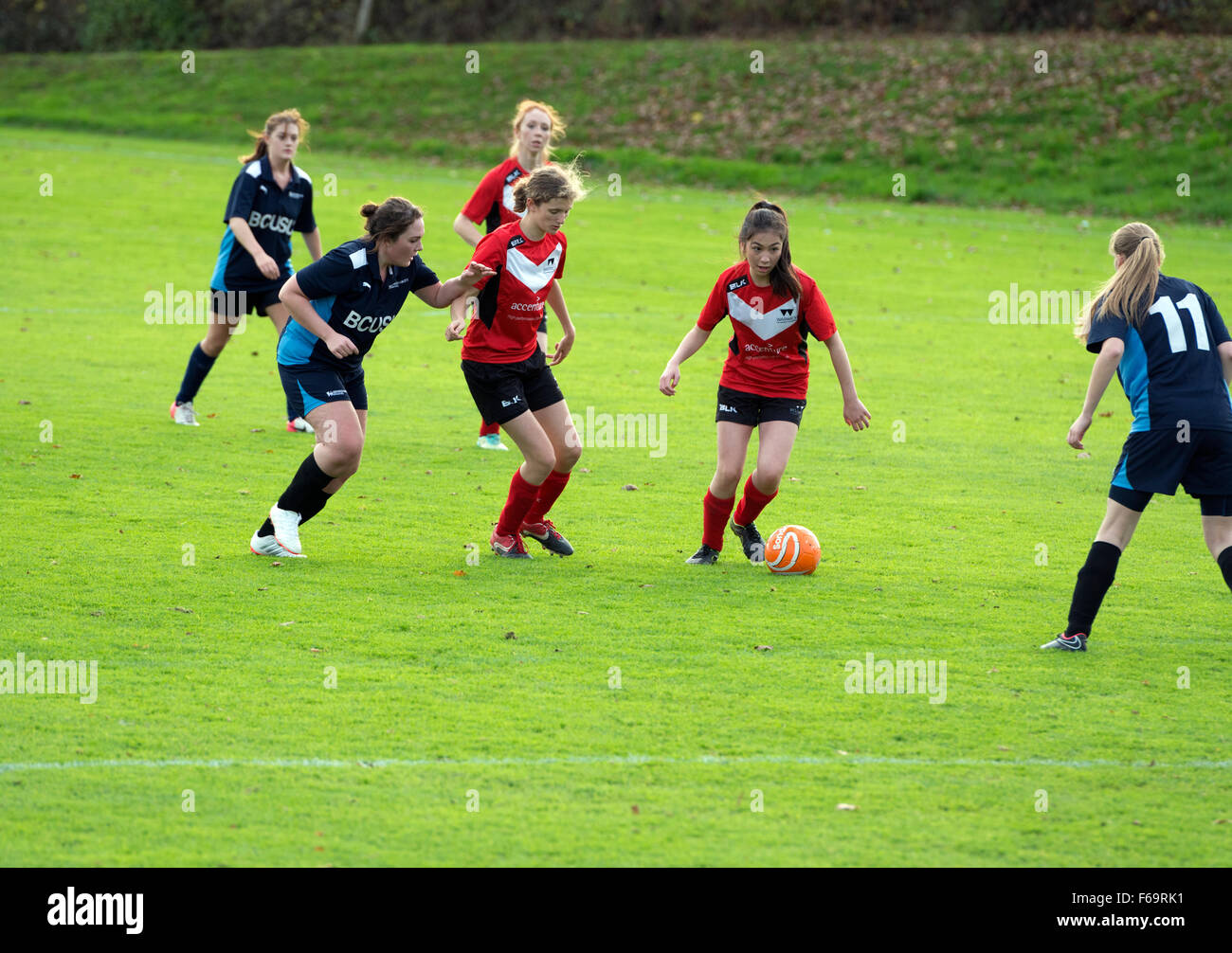 University sport UK women`s football Stock Photo Alamy
